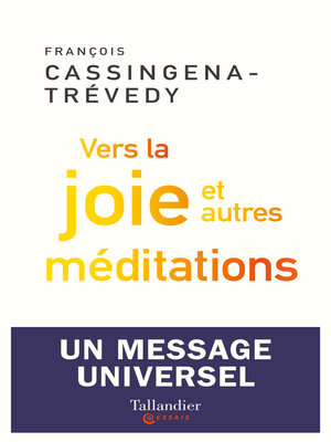 cover image of Vers la joie et autres méditations